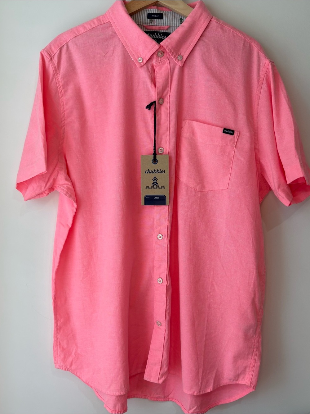 NWT Chubbies The Dreamsicle (Oxford Friday Shirt), L 🩷
